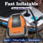 150 PSI Portable Heavy-Duty Dual Pump Air Compressor with Digital Display, Advanced Multi-Functional Inflator for Cars, Trucks, Boats, RVs, and Sports Equipment, Featuring Rapid Inflation, Low Noise Operation, and Durable Design for Professional and Personal Use - Image 7