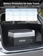 AstroAI 12 Volt Car Refrigerator, 12V Portable Freezer Camping Fridge Cooler (-4℉~68℉) with 12/24V DC & 110V AC for Car, RV, Truck, Van, Boat for Camping, Travel, Fishing Outdoor - Image 8