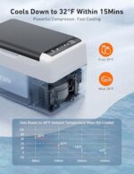 AstroAI 12 Volt Car Refrigerator, 12V Portable Freezer Camping Fridge Cooler (-4℉~68℉) with 12/24V DC & 110V AC for Car, RV, Truck, Van, Boat for Camping, Travel, Fishing Outdoor - Image 3