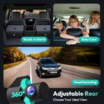 Botslab 4K Dash Cam Front and Rear, 170° Ultra Wide Dashcam with ADAS, Night Vision, 24/7 Parking Mode, Sony IMX415 Sensor, WDR, Free 64GB SD Card, 5G/2.4G WiFi, Built-in GPS, Loop Recording - Image 8