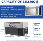 Alpicool G22 Car Fridge 22 Litre Mini Fridge 12/24v Car Refrigerator Portable Camping Fridge Freezer Truck Electric Cool Box for Campervan RV Boat Travel Picnic,-20℃ to 20 ℃/Low Consumption - Image 2