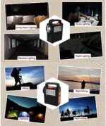 BROLEO Solar Generator, 6000mah Portable Power Station with Solar Panel, LED Lights, MP3, FM Radio, DC & USB Ports, Outdoor Backup Lithium Battery for Camping, Home, RV, Emergency Backup - Image 7