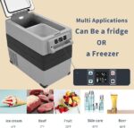 Car Fridge,Portable Freezer,CF55 12 Volt Small Refrigerator, Fast Cooling, Car Fridge Freezer -4℉~68℉ for Outdoor, Camping, RV, Truck, Boat (55 Liters) - Image 3