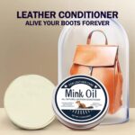 All-Natural Leather Cream, Leather Conditioner Cleaner, 3.52 Oz Mink Oil Kit With Sponge, Waterproof Soften Brighten Restore Car Interior Shoe Boot, Saddle, Jacket, Purse, Glove, Vinyl - Image 9