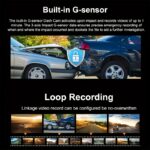 BCUOZ 3-Lens Car Dashcam with 1080P Front & 480P Interior/Rear Cameras – Night Vision, Loop Recording, Parking Monitor, IR Night Vision, Video Recorder, Car DVR Accessories (32 GB Memory Card Included) - Image 8