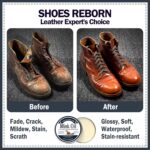 All-Natural Leather Cream, Leather Conditioner Cleaner, 3.52 Oz Mink Oil Kit With Sponge, Waterproof Soften Brighten Restore Car Interior Shoe Boot, Saddle, Jacket, Purse, Glove, Vinyl - Image 5