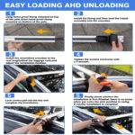 2pcs Heavy-Duty Aluminum Alloy Roof Rack with Locking Bars, Adjustable Height and Width, Aerodynamic Design, 125cm/49.29in Length, Easy Snap Installation, Suv - Compatible With Kayaks, Snowboards, Luggage, Boats & Cargo - Integrated Roof Cargo Syste - Image 6