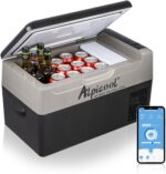 Alpicool G22 Car Fridge 22 Litre Mini Fridge 12/24v Car Refrigerator Portable Camping Fridge Freezer Truck Electric Cool Box for Campervan RV Boat Travel Picnic,-20℃ to 20 ℃/Low Consumption