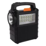 BROLEO Solar Generator, 6000mah Portable Power Station with Solar Panel, LED Lights, MP3, FM Radio, DC & USB Ports, Outdoor Backup Lithium Battery for Camping, Home, RV, Emergency Backup