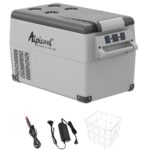 Alpicool CF35 Portable Car Refrigerator,12 Volt Car Fridge Freezer, 37 Quart (35 Liter) Fast Cooling 12V Car Fridge -4℉~68℉, Car Cooler, 12/24V DC and 100-240V AC for Outdoor, Camping, RV, Truck, Boat
