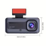 BCUOZ 3-Lens Car Dashcam with 1080P Front & 480P Interior/Rear Cameras – Night Vision, Loop Recording, Parking Monitor, IR Night Vision, Video Recorder, Car DVR Accessories (32 GB Memory Card Included) - Image 2