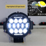 Circular LED work light strip 7-inch 150W lens, high-brightness off-road SUV, modified vehicle, truck searchlight, roof spotlight, motorcycle trailer, tdp, for jeep headlight 1pc - Image 7